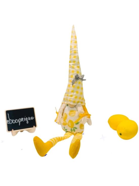 Other - Lemon Gnome Checkered Plush Doll